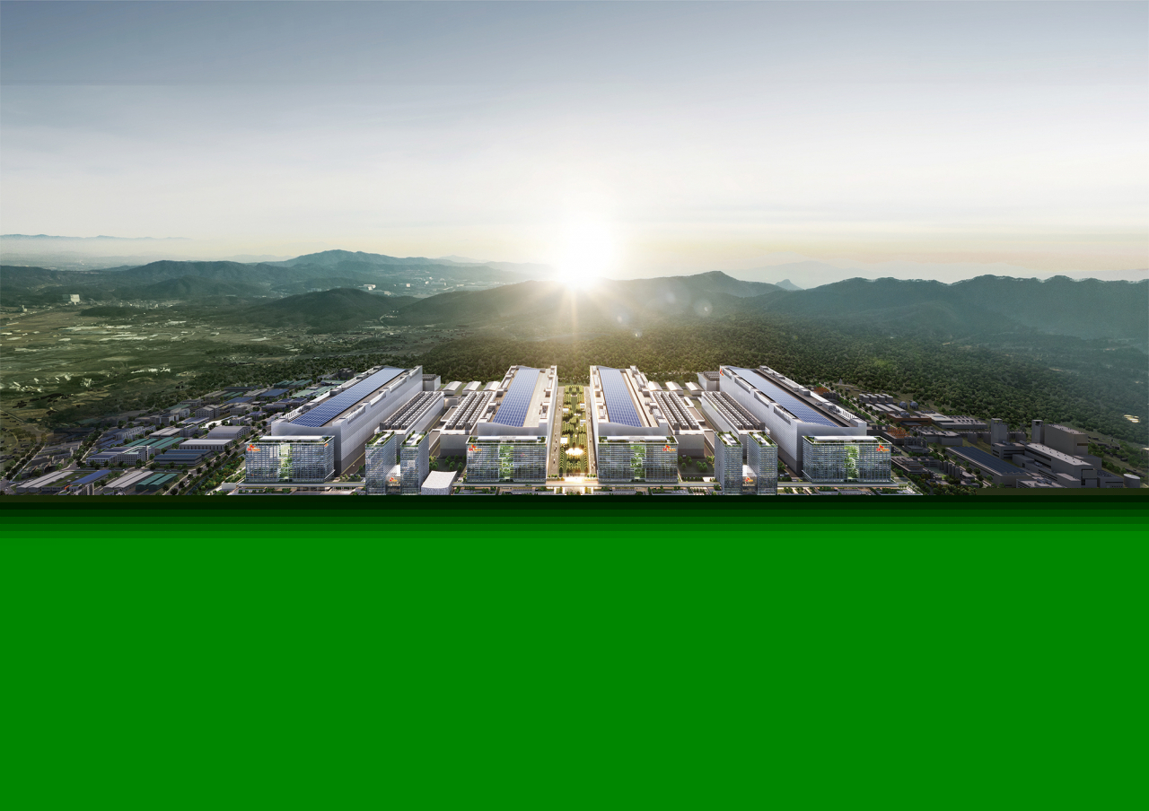 A birds-eye view rendering of SK hynix's Yongin Semiconductor Cluster (SK hynix)